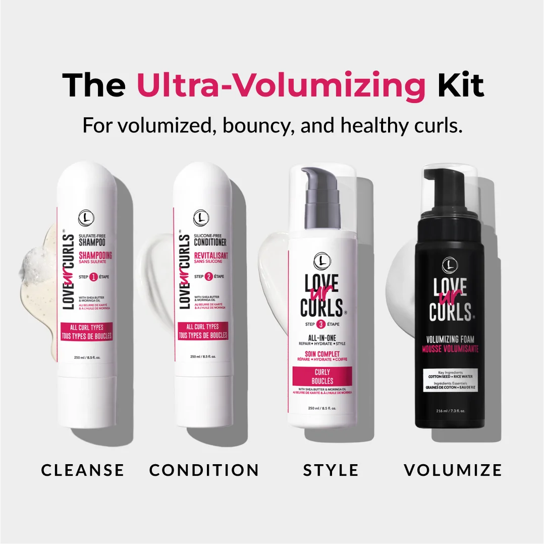 cleanse condition style volumize with the new ultra volumizing kit lus increase volume of curly wavy kinky coily hair
